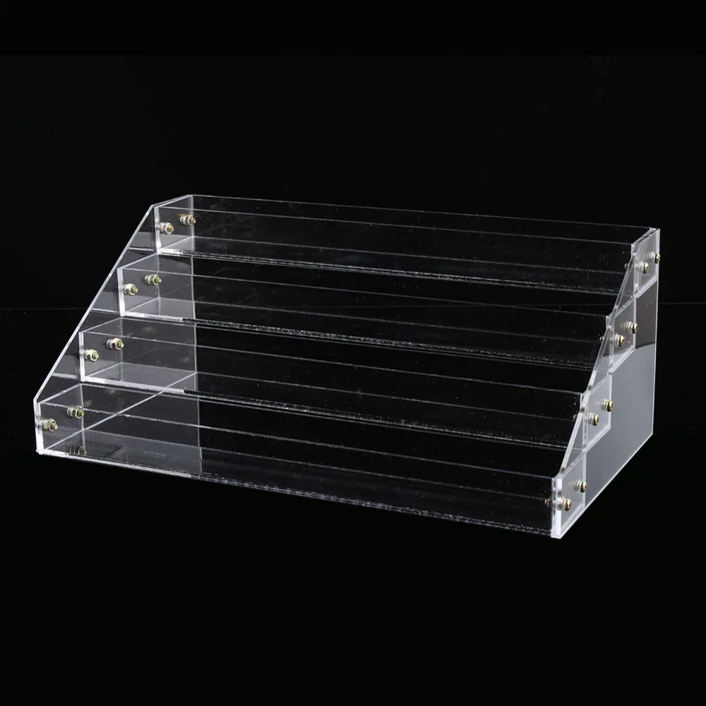 

4 Tier Cosmetic Make up Case Nail Polish Varnish Display Stand Rack Lipstick Holder Plastic Jewelry Organizer Storage Box