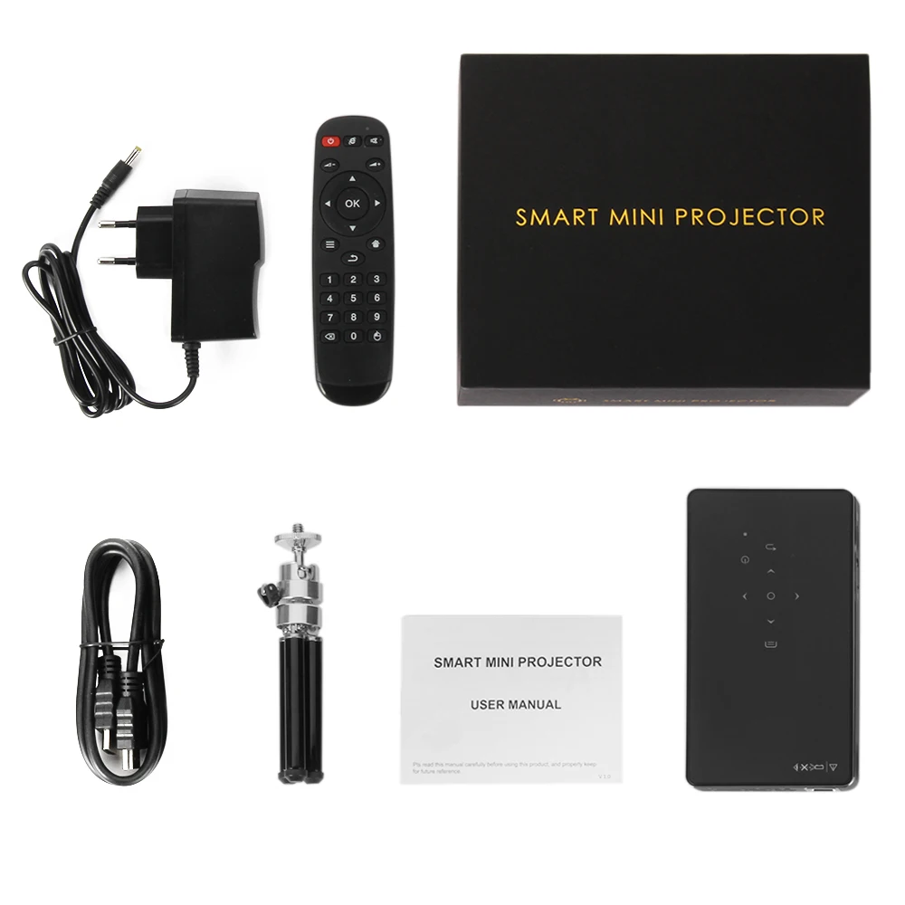 Most Buy 3fdJG WZATCO CT50S Mini poche de cinéma maison intelligente Portable Android 7.1.2 OS Wifi Mini HD projecteur LED pour Full HD1080P MAX 4K HDMI