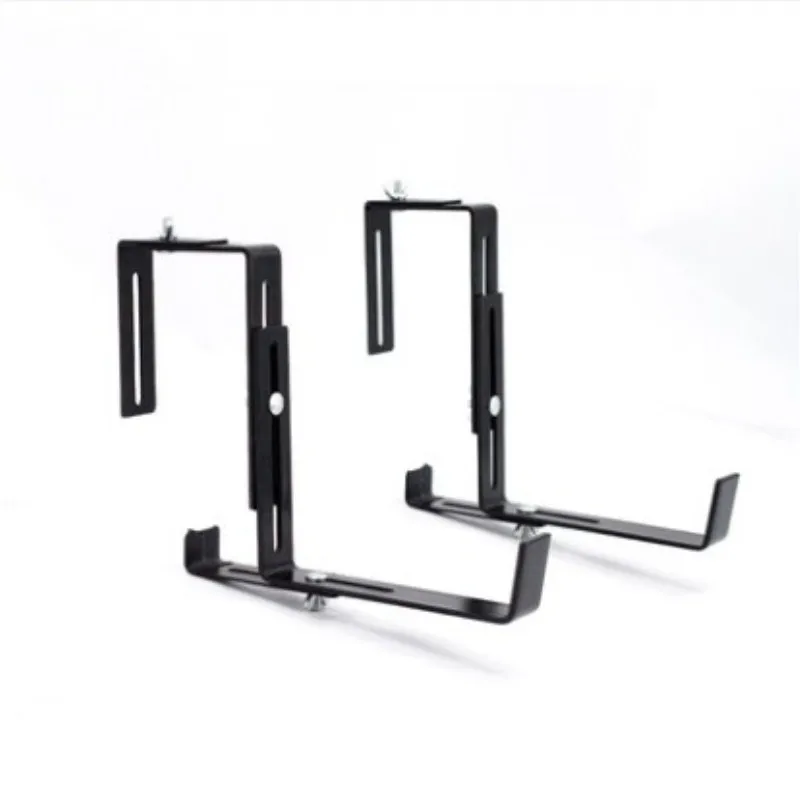 

2 Pcs Iron art balcony Pot rack hook up Railing rack Hanging shelf Adjustable Outdoor flower pot bracket