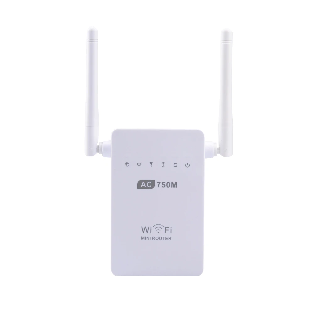 

AC750 Universal Wireless Dual Band Wifi Repeater Range Extender Router Booster 750Mbps 2DB Antennas PIX-LINK AC02 US Plug