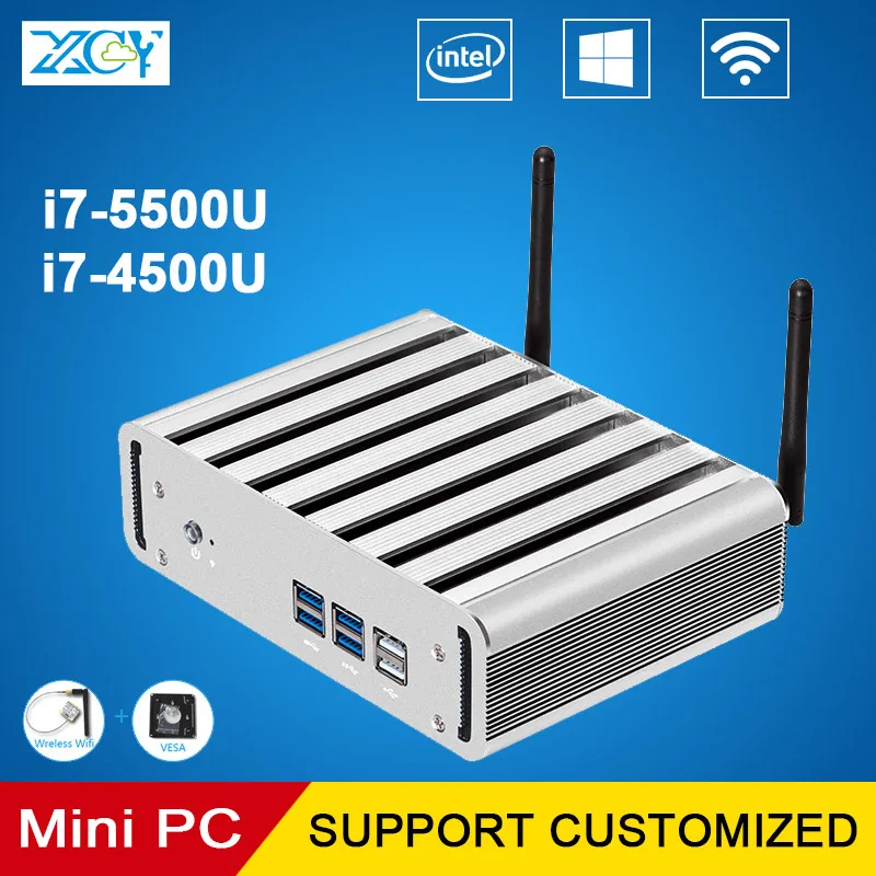 XCY Mini PC Core i7 4500Y 4500U 5500U 4G RAM 256G SSD Gaming PC HTPC Windows
