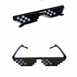 2018 очки 8 бит MLG мозаичные солнечные очки Для мужчин Для женщин бренд Thug Life вечерние очки мозаика Винтаж очки UV400 M136