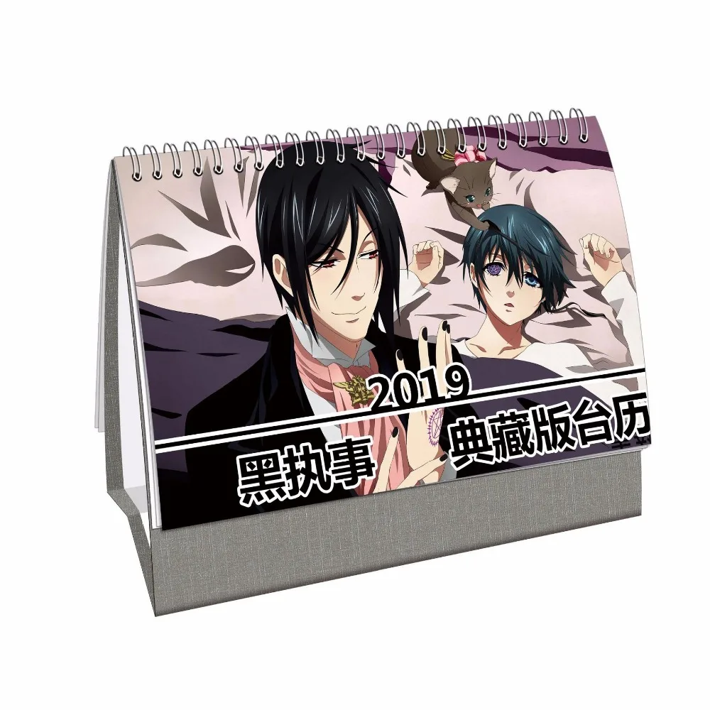 

Japanese Anime Kuroshitsuji Black Butler 3D Desk Calendar DIY Table Calendars Daily Schedule Planner Toys Gifts