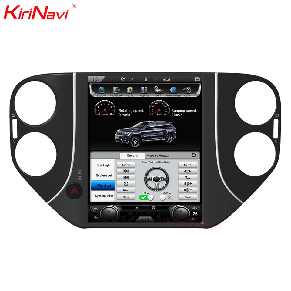 Cheap KiriNavi Vertical Screen 2GB RAM 10.4 Inch Car Multimedia Dvd Player For Tiguan Radio Android Gps Navigation 2010-2016 2