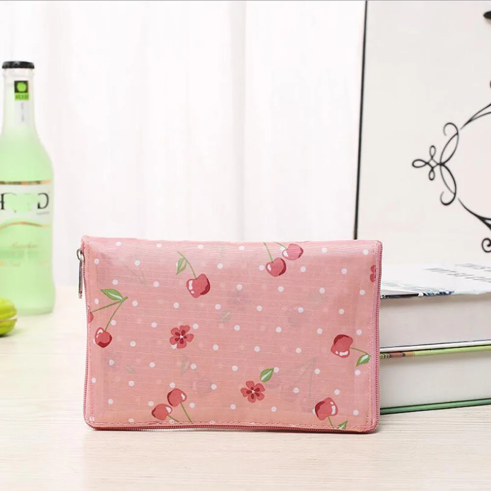 Модная Экологичная складная сумка для покупок женские сумки водонепроницаемые складные многоразовые хозяйственные сумки, сумки для хранения - Цвет: pink Cherry
