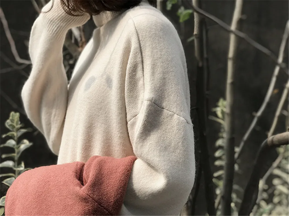 Warm turtleneck Women Long Sweater Dress 2018 Thick Winter dresses Robe female slim bodycon knitted Long Pullover dresses (14)