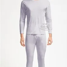 Tai hang zhengpin шелкопряда осенняя одежда трикотажные шелковые мужские с круглым вырезом теплое нижнее белье