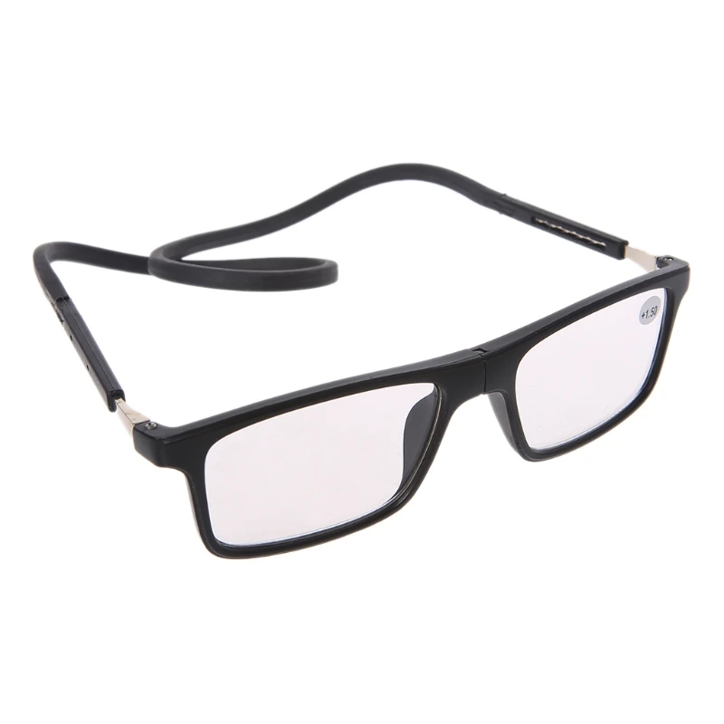 Gafas de lectura imán presbiópico gafas de lectura ajustable cuello colgante Unisex + 1,00 a + 4,00 Gafas de lectura imán presbiópico gafas de lectura ajustable cuello colgante Unisex + 1,00 a + 4,00