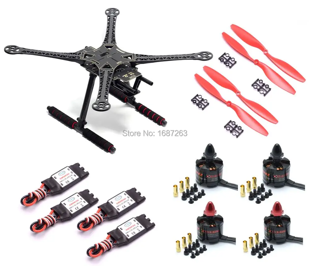 

F450 / S500 / X500 500mm Quadcopter Frame kit + MT2213 935KV Brushless Motor + 30A Simonk ESC for FPV Racing Drone