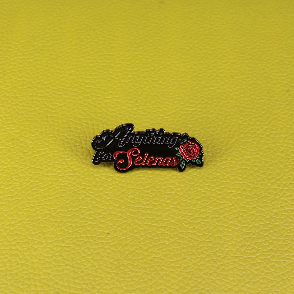

Anything for Selenas enamel pins women's brooch flower badge feminist pin denim jacket for women's shirt clothing accessories