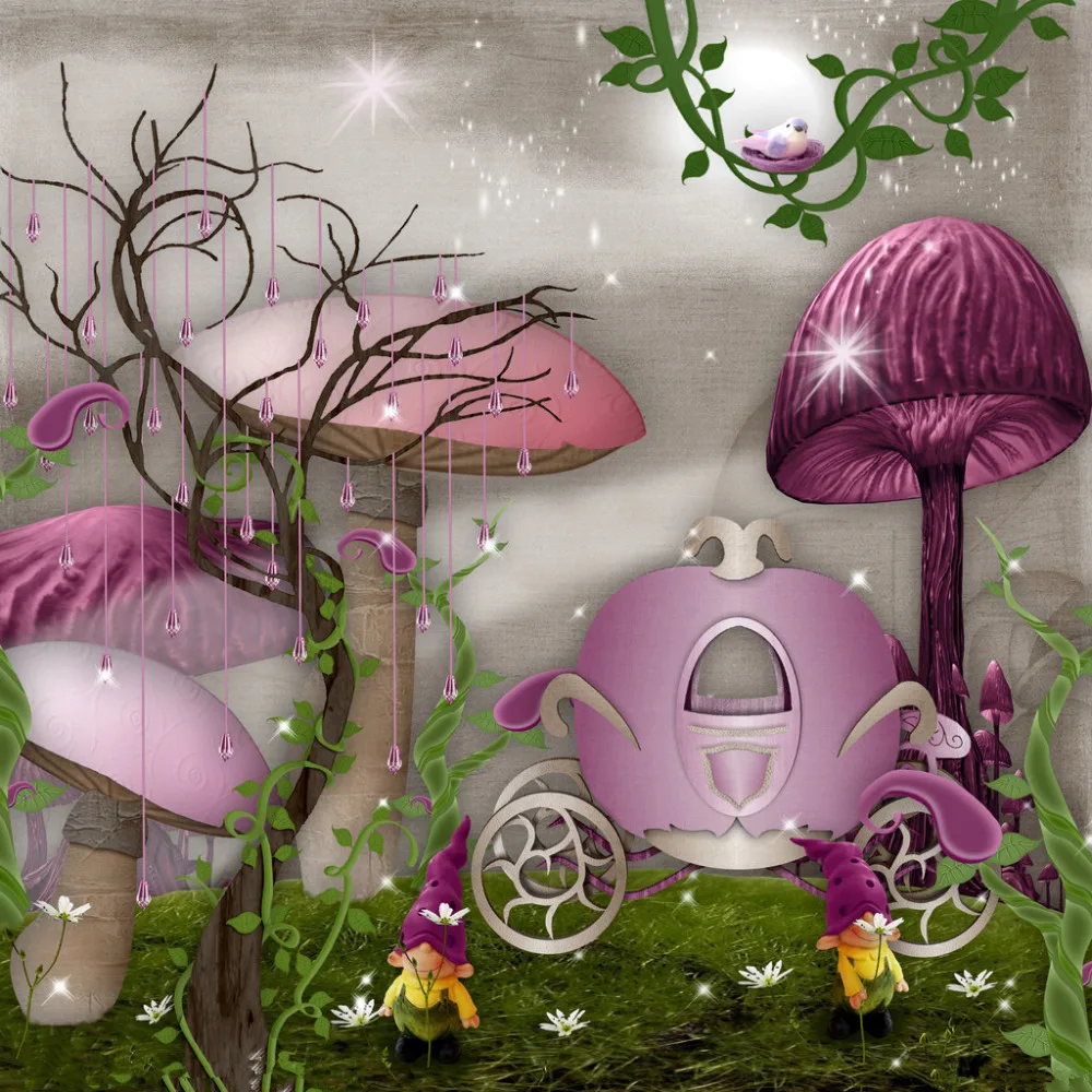 

Vinyl Custom Photography Backdrops Prop Digital Printed Fairy tale theme Photo Studio Background NTHU-407