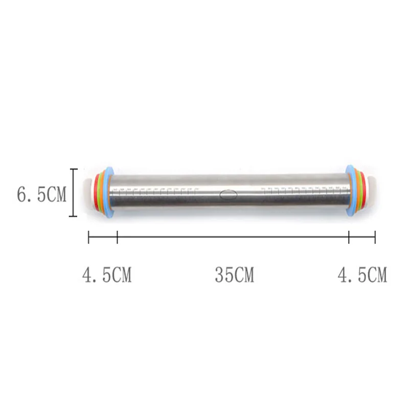 Может, пятый кондитерский инструмент для выпечки, регулируемая скалка для теста для торта, магазина хлебобулочных изделий, нержавеющая сталь, скалка для кухни 031