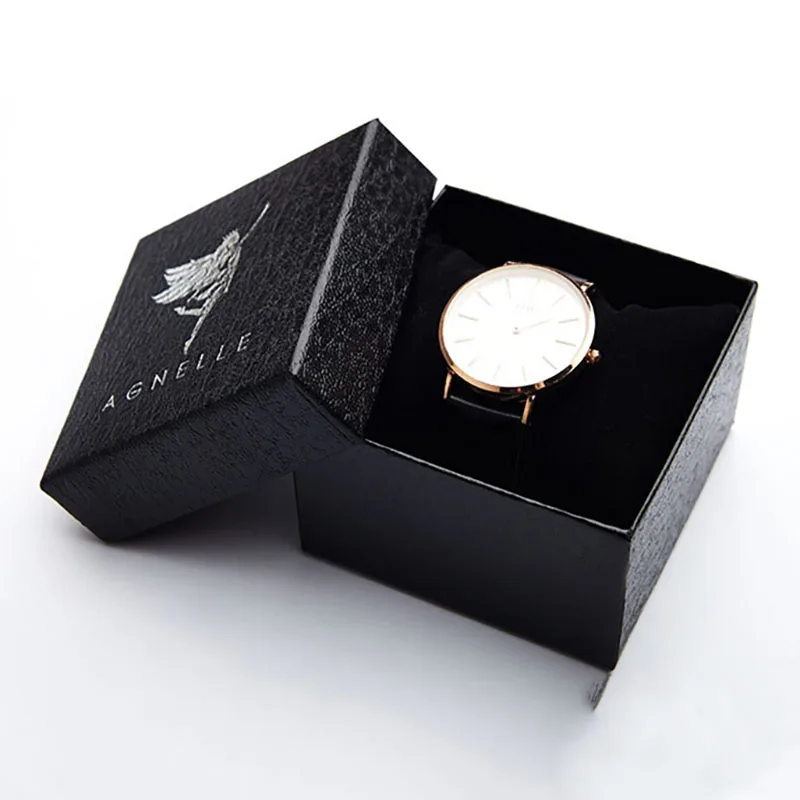 

50pcs/lot Watch Packing Box with Pillow Paperboard Bracelet Box Wrist Watch Holder Display Storage Box Organizer Case Gift
