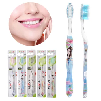 

1pc Travel Soft Bristle Charcoal Toothbrush Portable Tooth Brush color random