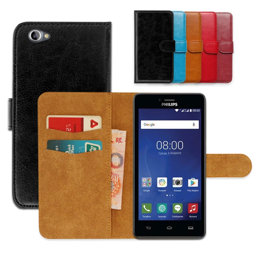 

On Philips S326 Luxury PU Leather Exclusive Slip-resistant Flip wallet case for Philips S326 Ultra-thin Phone Cover,book case