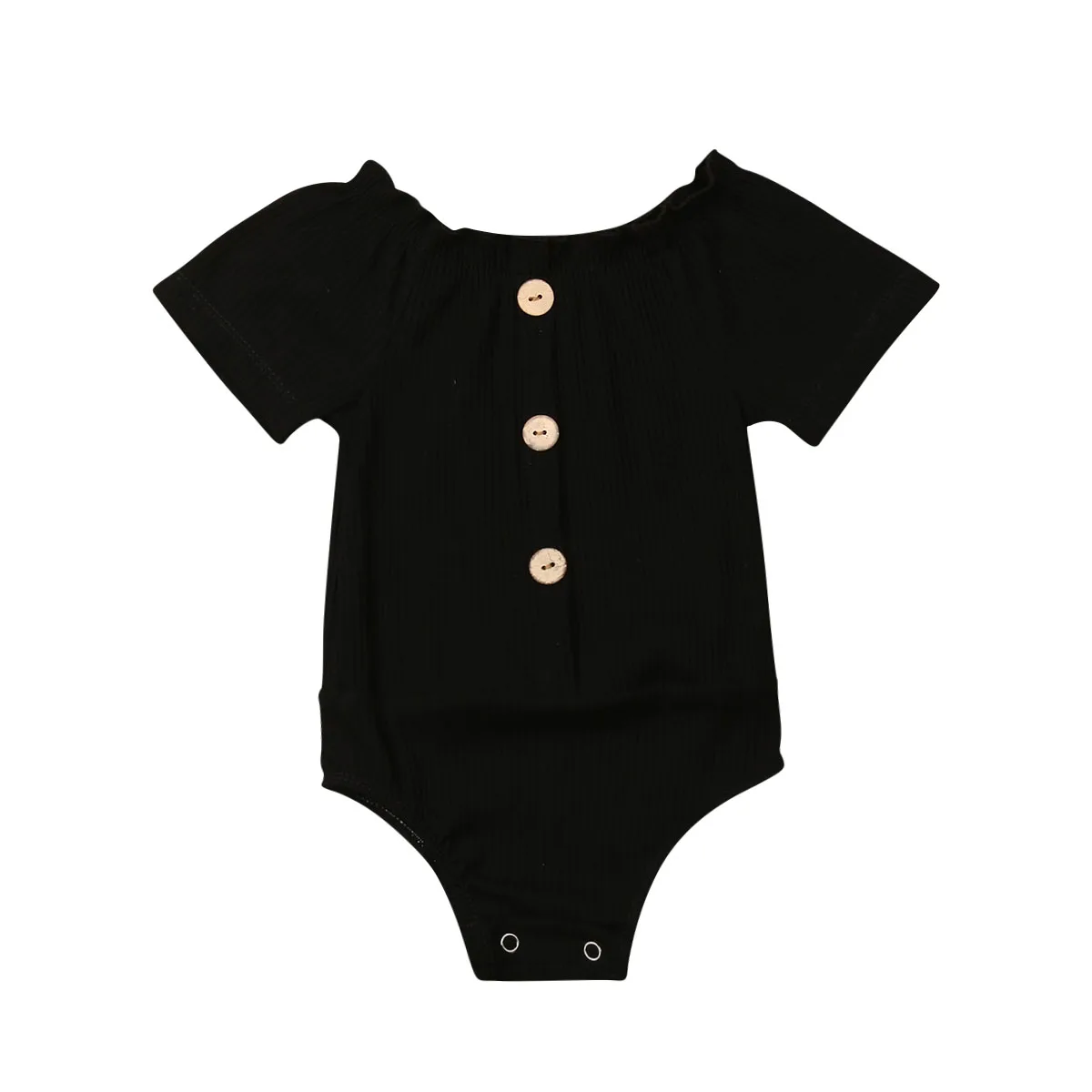 

8 Colors Cute 0-24M Unisex Baby Cotton Linen Solid Bodysuit Button Short Sleeve Ruched Loose Infant Baby Summer Casual Clothes