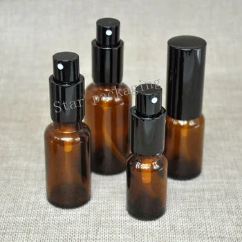 

10pcs/lot Spray Cap Glass Bottles brown Refillable Empty Bottles for Make Up Perfume Atomizer Lotion Mist Sprayer Bottles