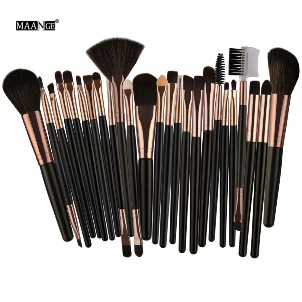 

25pcs Makeup Brushes Beauty Tool Set Foundation Blending Blush Eye Shadow Brow Lash Fan Lip Face Make Up kabuki Brush Kit