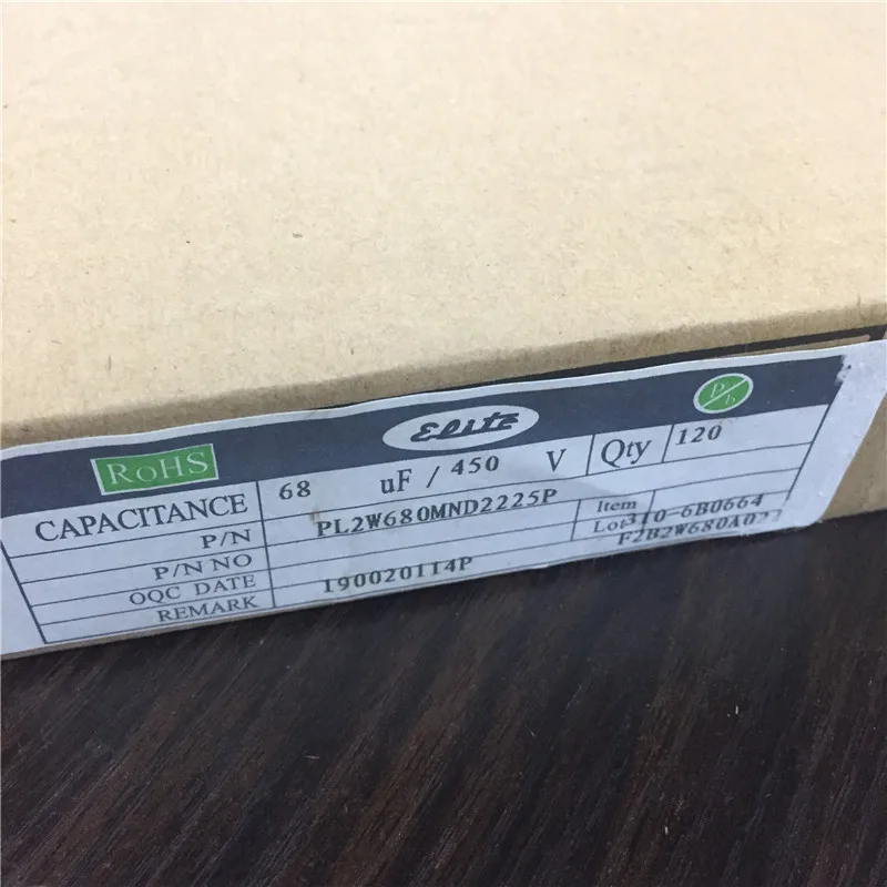 2шт 68 мкФ 450V Elite PL серии 22x25 мм 450V68uF оснастки PSU алюминиевый электролитический