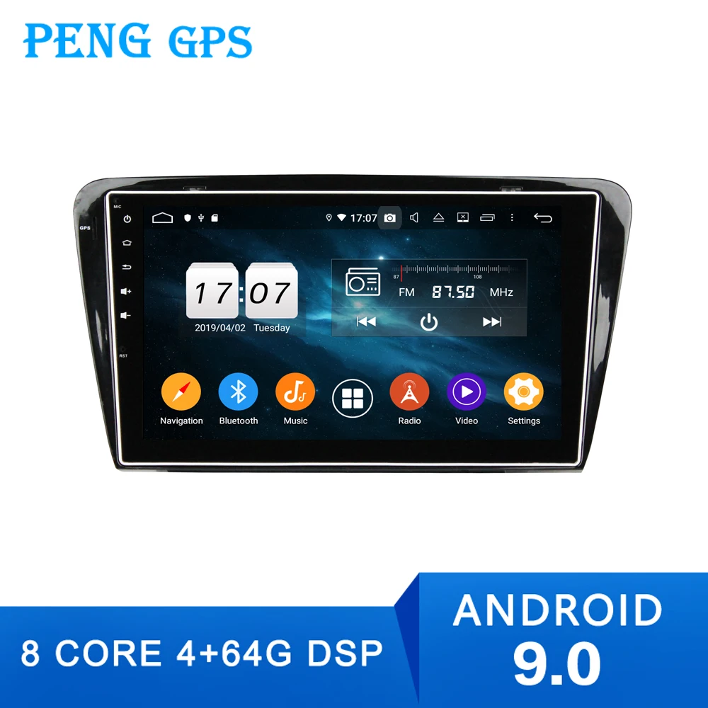 

Android 9.0 Car GPS Navigation For Skoda Octavia A7 2013+ 2DIN Car No CD Player Headunit Multimedia Radio Tape Recorder DSP