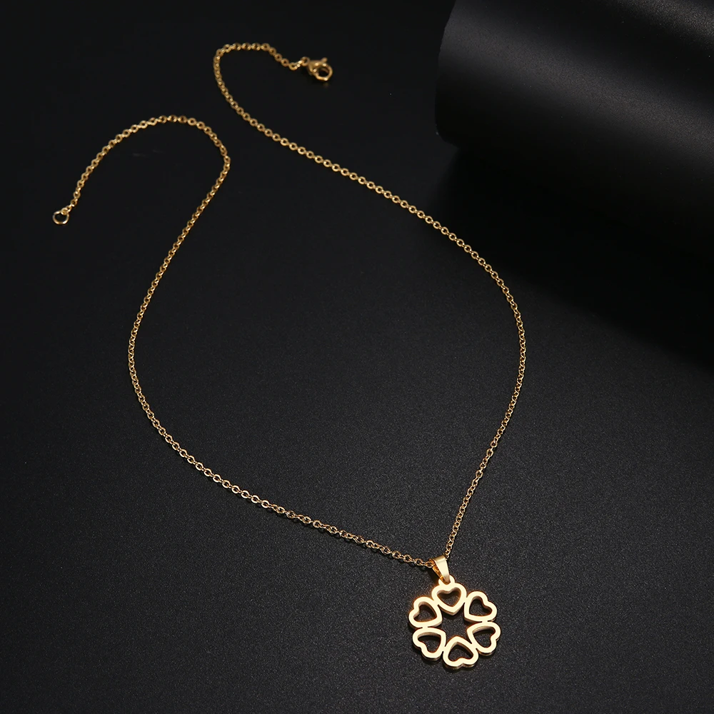 DOTIFI, ожерелье из нержавеющей стали для женщин и мужчин, от сердца до сердца, золотистого и серебристого цвета, ожерелье с кулоном, ювелирные изделия для помолвки