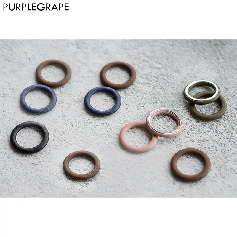 

PURPLEGRAPE Leather ring DIY handmade material earrings accessories headwear clothing 35mm diameter a pack of 10