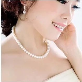 

2018 hot selling new fashion cheap jewelry Elegant and generous imitation simulated pearl necklace for women Free Shipping