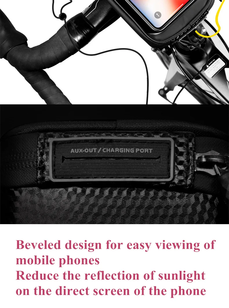 Sale New EVA Bike Bag MTB Road Waterproof Reflective Touch Screen 6.2" Phone Case Cycling Bag For Bicycle Top Front Tube Frame Bag 4 10