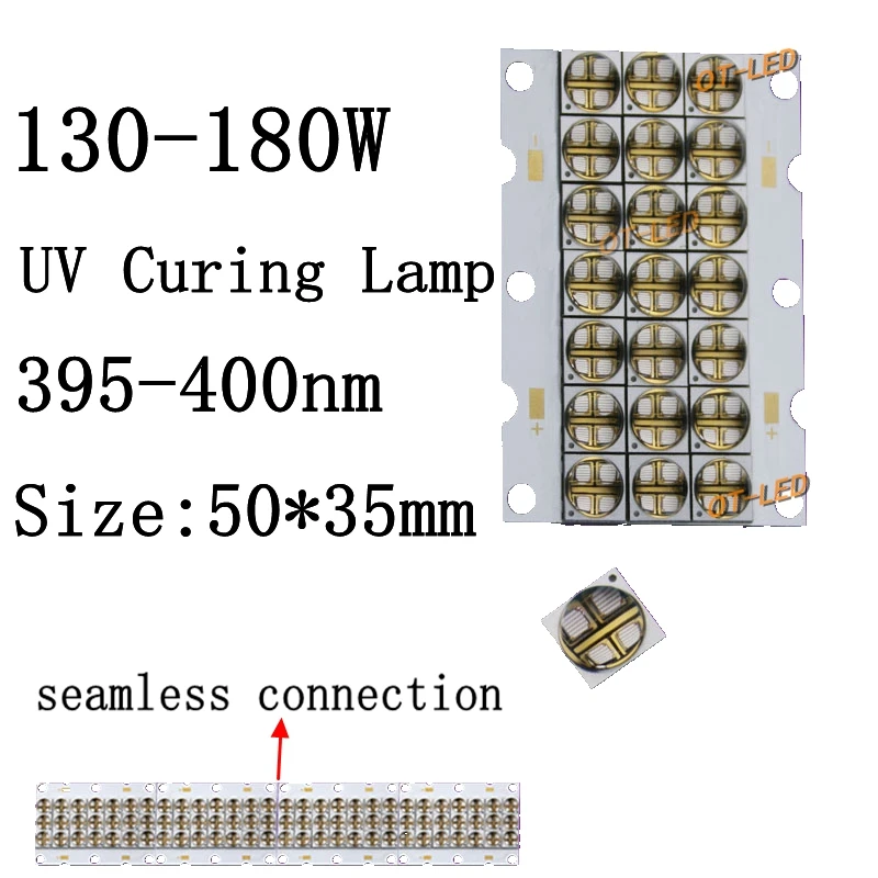 130 Вт 180 7070 УФ светодиодный модель 395nm для светильник UV леча чернил 3D Pprinter