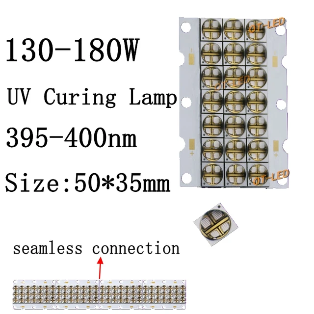 130w 180w 7070 uv led model 395nm for uv light uv curing light ink