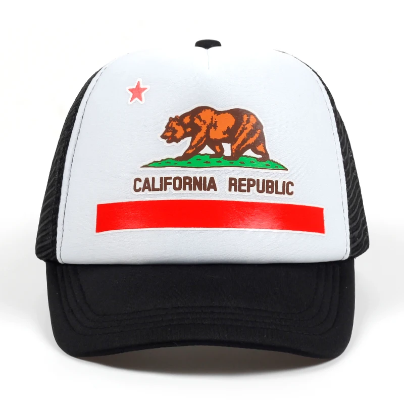 rucker шляпа Калифорния флаг Snapback, летнее Сетчатое платье Кепки Ретро California Love Винтаж медведь California Republic Топ Кепки