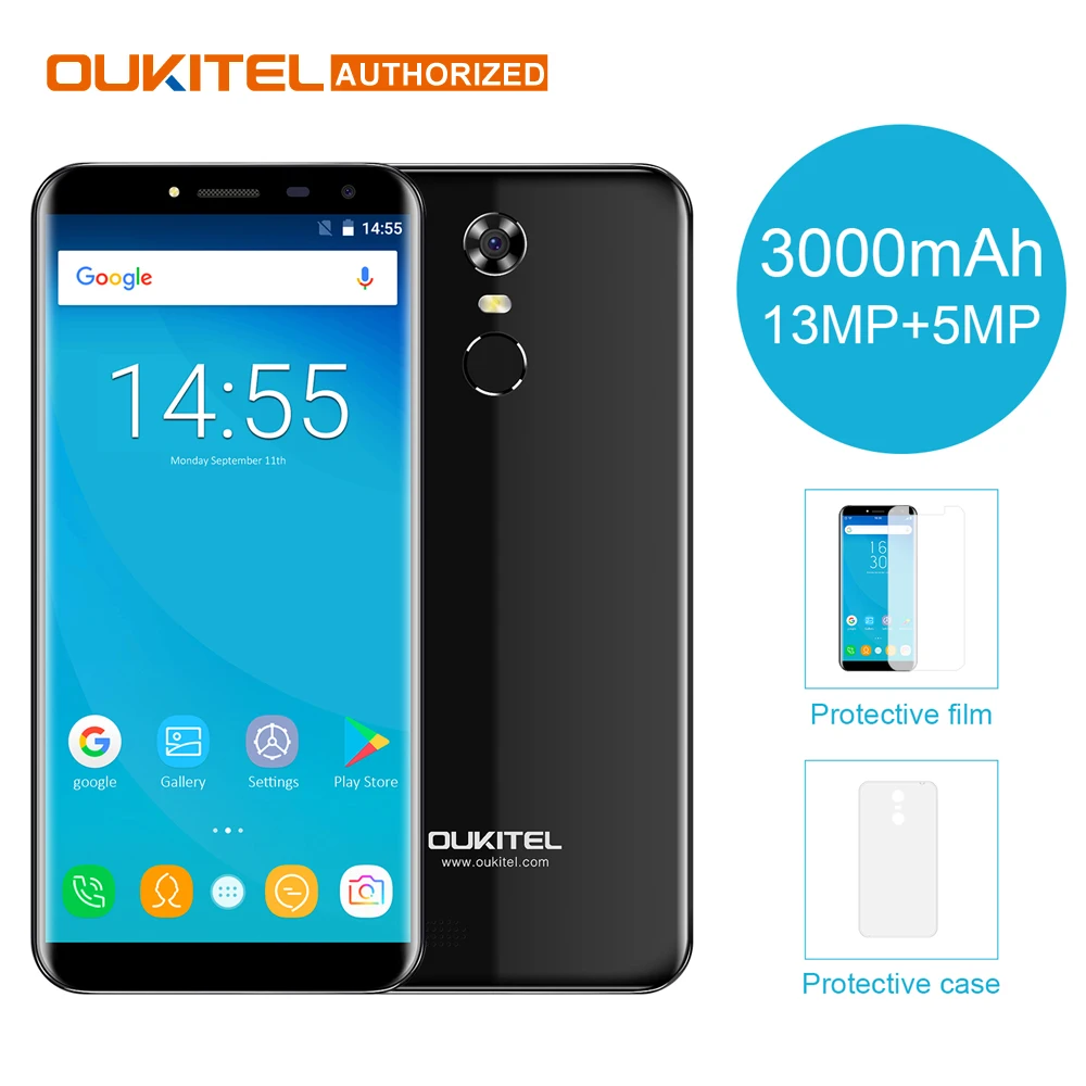 Отремонтированный Oukitel C8 мобильный телефон 3g 5 'ཎ:9 HD экран четырехъядерный 2 Гб