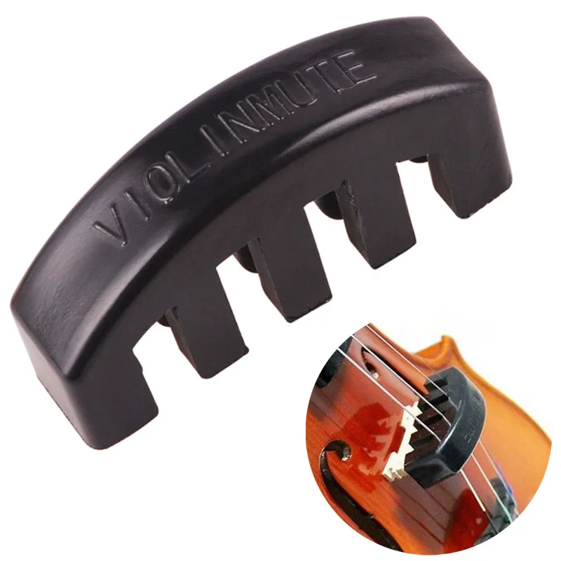 thumbnail image 2 of Futheda 4/4 Violin Mute Acoustic Electric Heavy Claw Rubber 2 of 14