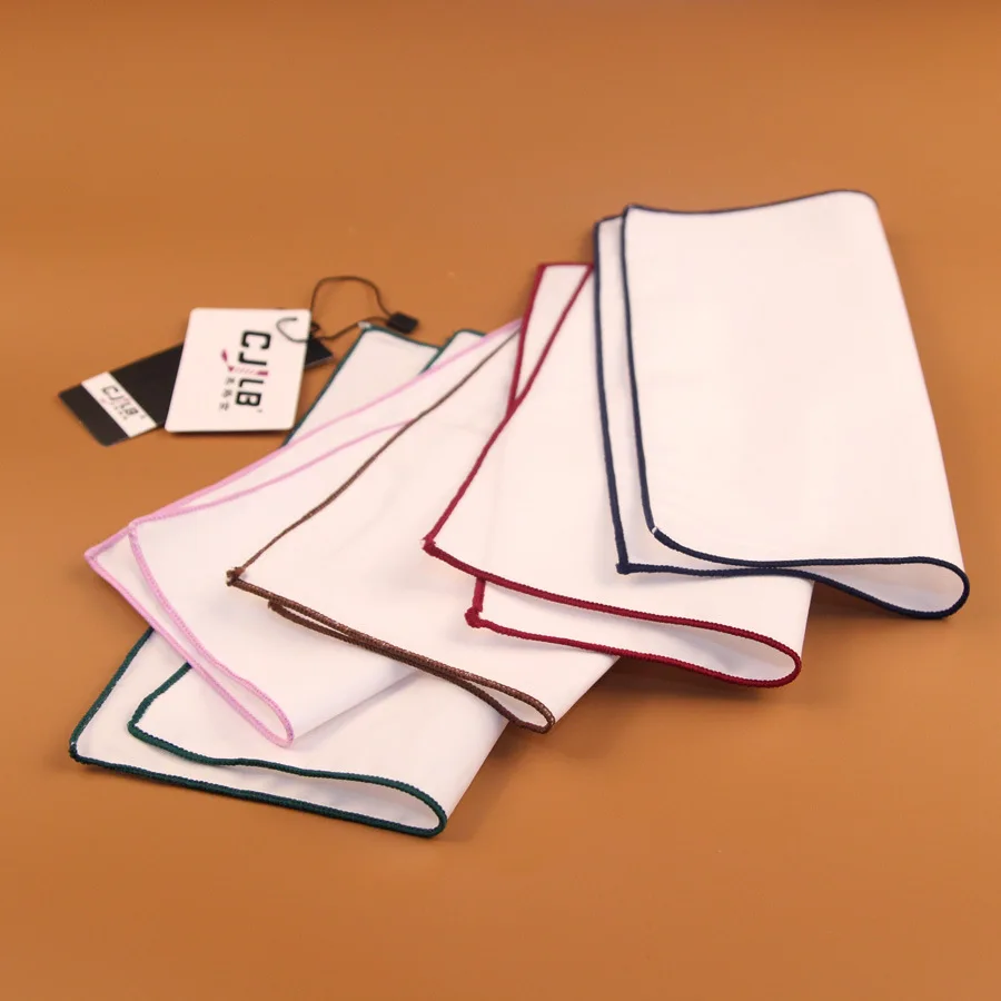 3pcs Wholesale 2018 New Men White Pocket Square Cotton Suit Pocket Towel Pure Color Pocket