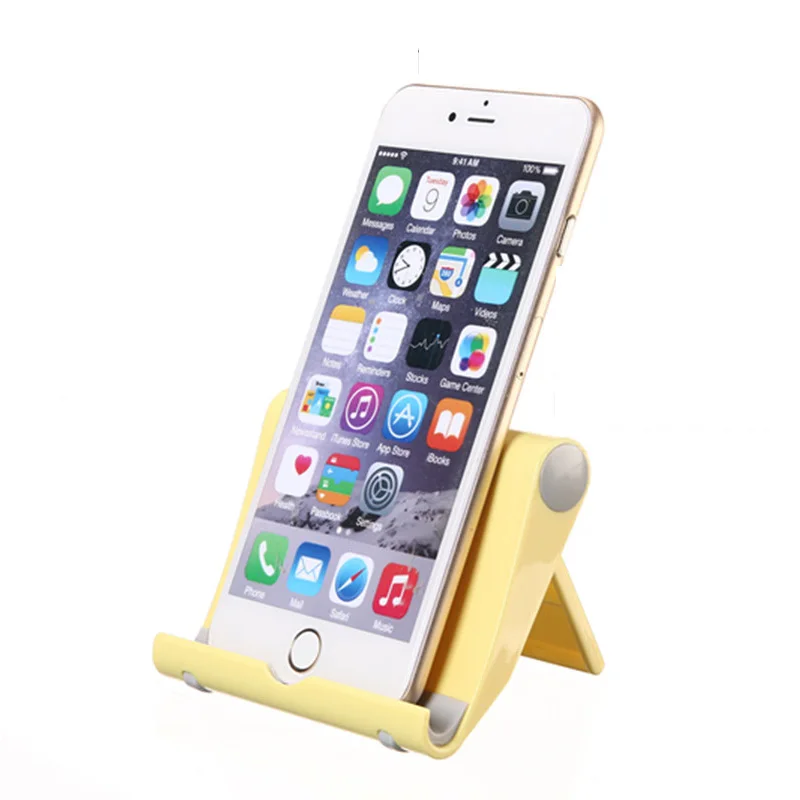 Автомобильный держатель для мобильного телефона с креплением на вентиляционное отверстие, держатель для мобильного телефона с зажимом для IPad oneplus 6, настольный держатель - Цвет: yellow