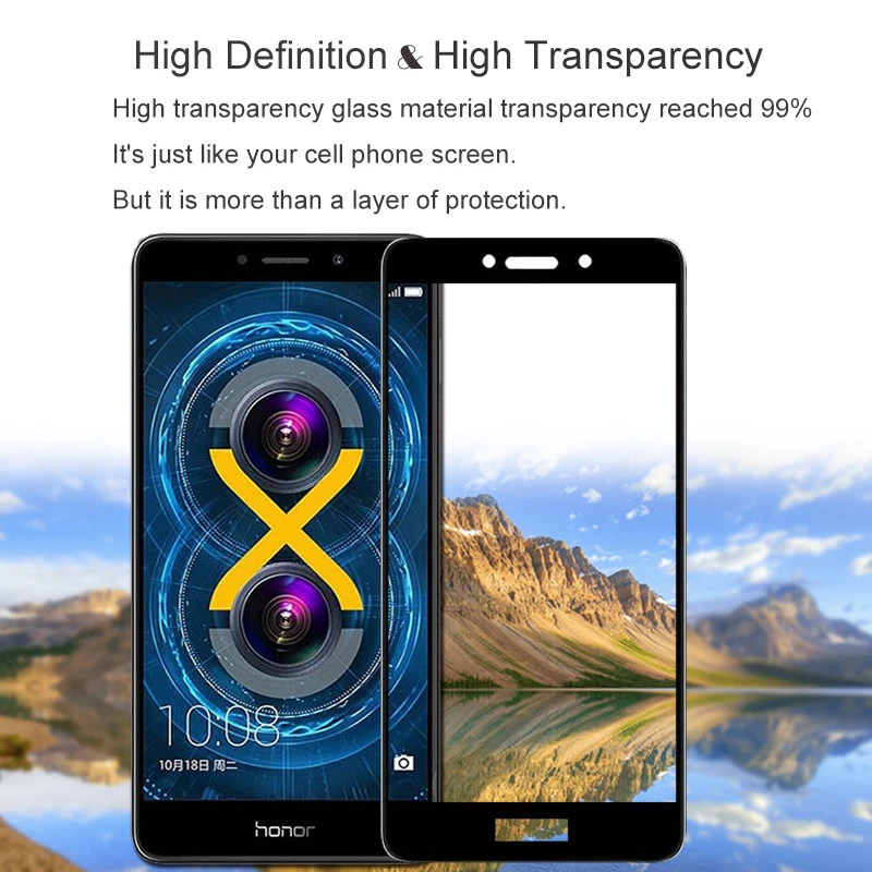 2 шт Полное покрытие закаленное стекло для huawei Honor 6X защита экрана на Защитное стекло для BLN AL10 L21 L24 пленка