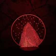 Романтическая звезда Снежная гора 3D USB светодиодный светильник Иллюзия для настроения искусство Новинка освещение Девушка Рождественский подарок инновационный гаджет