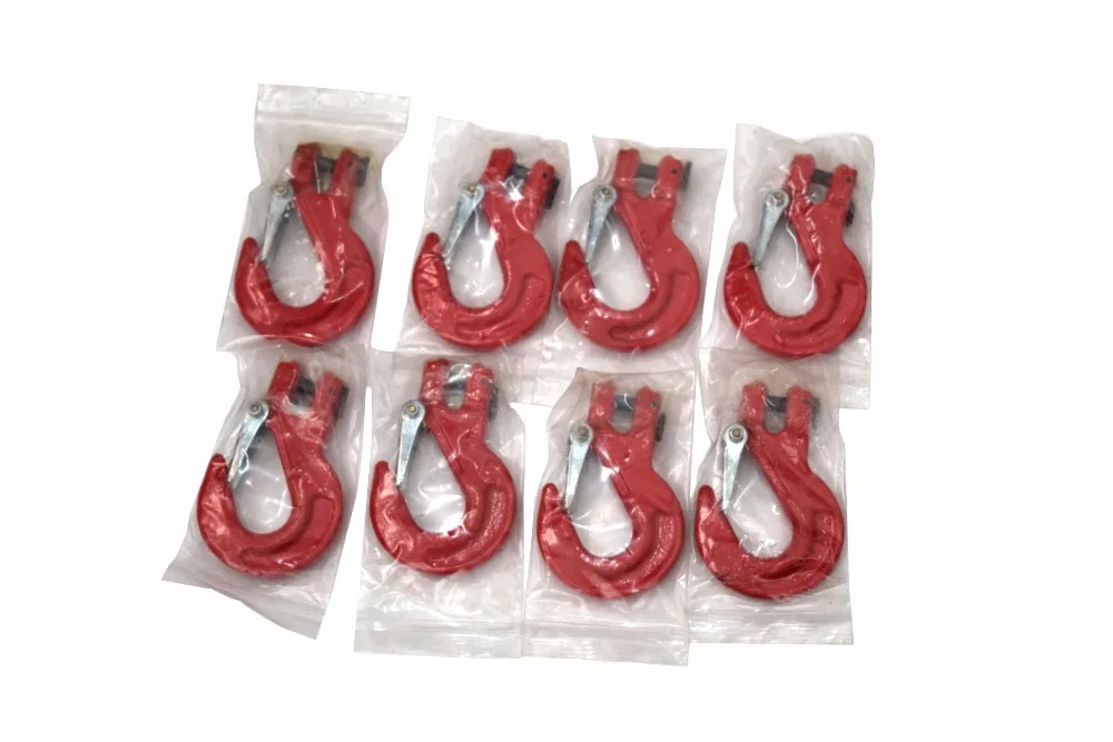 

8pcs G80 1.12Ton Steel Clevis Winch Hook Slip, Heavy Duty Chain Hook,Grab Hook