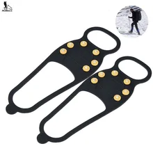 RUNACC Professional Climbing Ice Crampon 6 Studs Anti-Skid Ice Snow Camping Walking Shoes Spike Grip Winter Outdoor Equipment