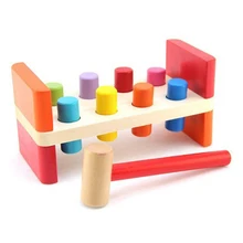 Деревянный молоток, игрушка, ударная скамья, деревянный стук, коробка для детей дошкольного возраста, игрушки, многофункциональный инструмент, коробка для обслуживания, красочный шумодав