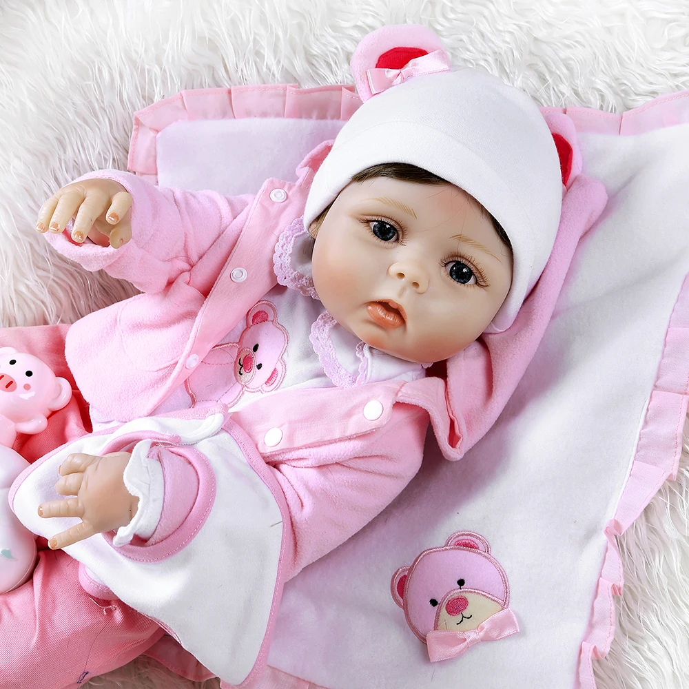 NPK 56 см кукла для новорожденной девочки, мягкая силиконовая кукла для всего тела 0-3 м, реальный размер ребенка, кукла bebe, Анатомически правильная