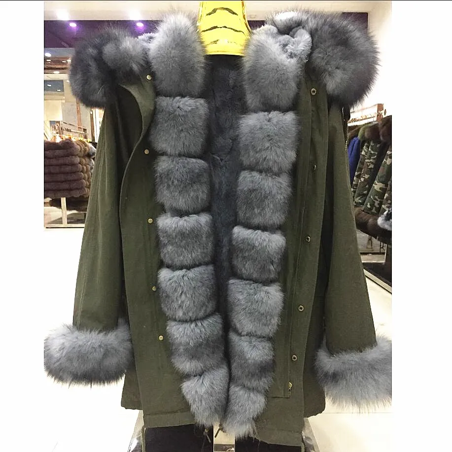Женская куртка из натурального Лисьего меха, натуральный Лисий мех, джинсовое пальто средней длины, осенние и зимние вечерние, модные