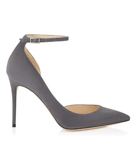 

Chic Ankle Buckle Strap Pumps for Ladies 2016 Pointy Toe Dusk Suede Pointy Toe Pumps Wedding Party Dress Shoes Size 34 to 42