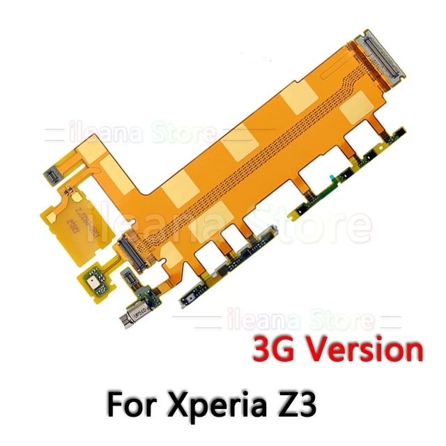 For Sony Xperia Z Z1 Z2 Z3 Z4 Z5 Compact Premium Plus Original Dock Charging LCD Connector Power Volume Key Mic Flex Cable Z3 3G
