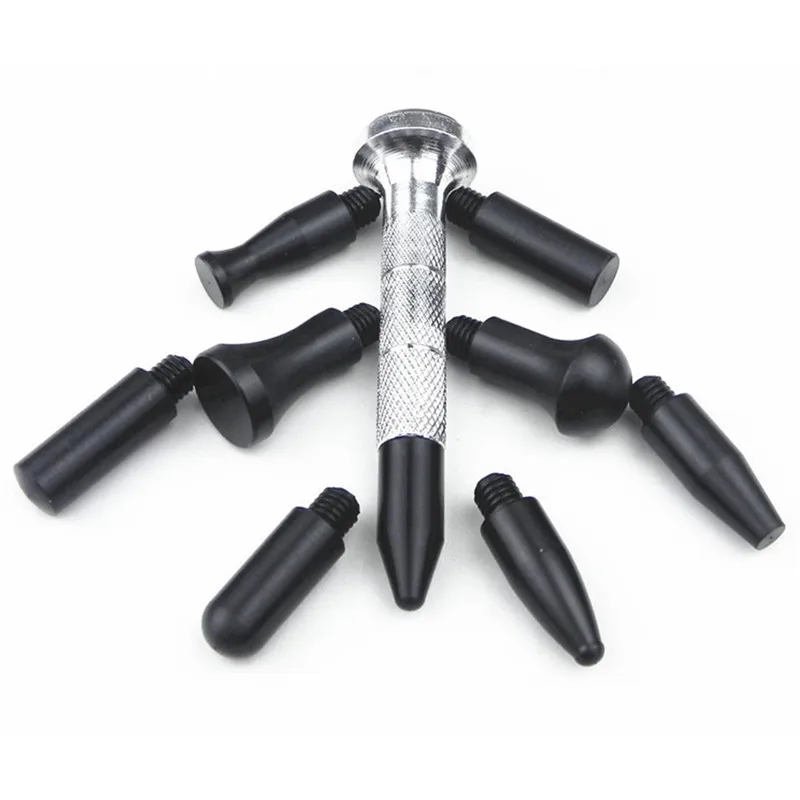 Durable Paintless Car Dent Repair Hail Removal Tools Kit Tap Down Pen with 8 Heads PDR Tools Set