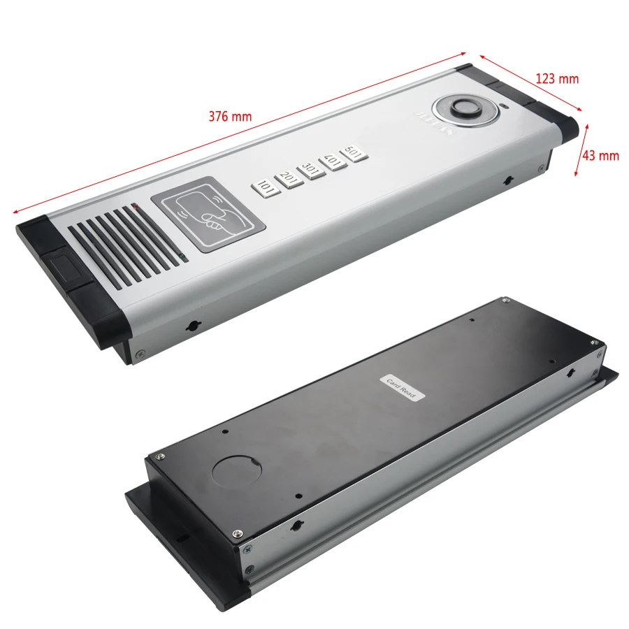 JERUAN 7 ''ЖК-дисплей видео домофон система RFID Доступа безопасности комплект для 2 квартиры Камера (5 кнопки) до 5 монитор