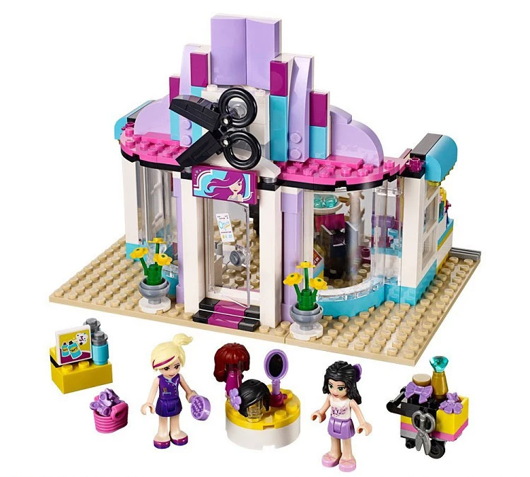 IN STOCK Bricks Friends Heartlake Hair Salon Model Building Kits Blocks Girl Toys Compatible with 41093 Heart Lake Best Gift | Игрушки и