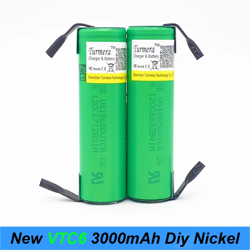 VTC6 3,7 V 3000mAh литий-ионная аккумуляторная батарея 18650 для US18650VTC6 30A электронные сигареты Игрушки Инструменты flashligh/отвертка 12v