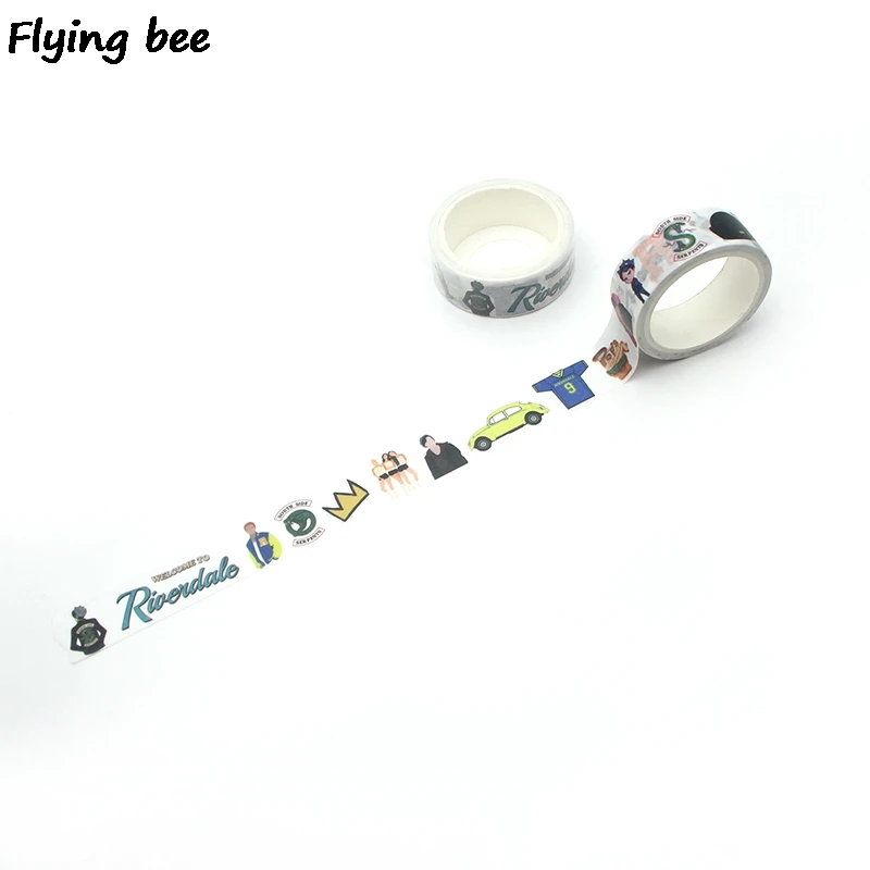 Бумажная Васи лента Flyingbee 15 мм x 5 м креативная клейкая сделай сам скрапбукинг