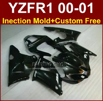 

High grade EXUP bodyworks for YAMAHA fairings YZFR1 2000 2001 yzf 1000 YZF R1 00 01 ABS plastic matte black body parts+7gifts